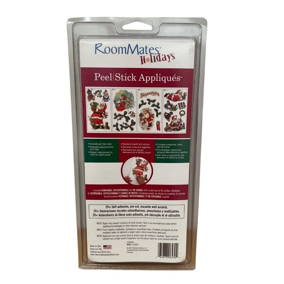 RoomMates Christmas Holidays Peel and Stick Santa Claus Appliqués Wall Decor - Picture 2 of 6